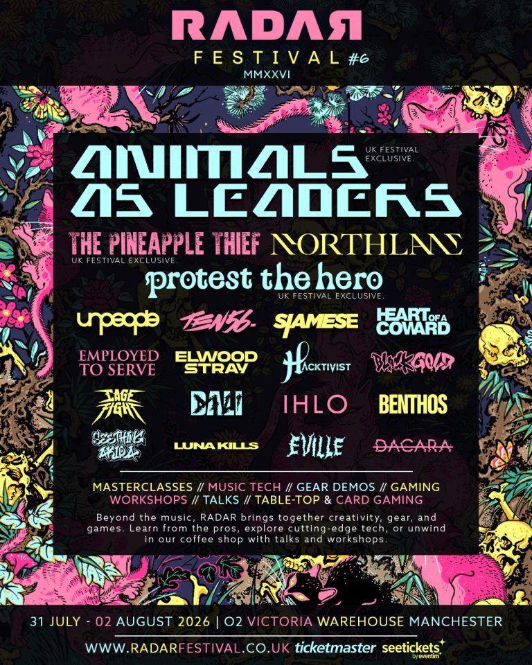 RADAR Festival 2026: Animals As Leaders, The Pineapple Thief, Northlane, and more
